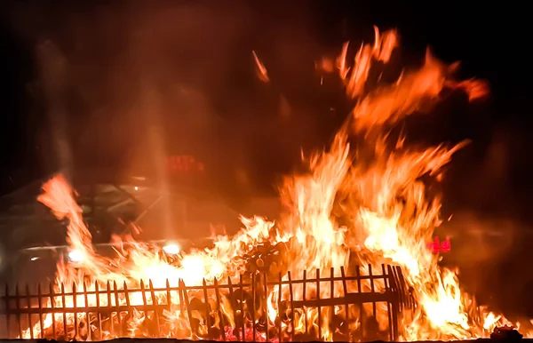 Incendie régressif à Sabarimala au Kerala . — Photo