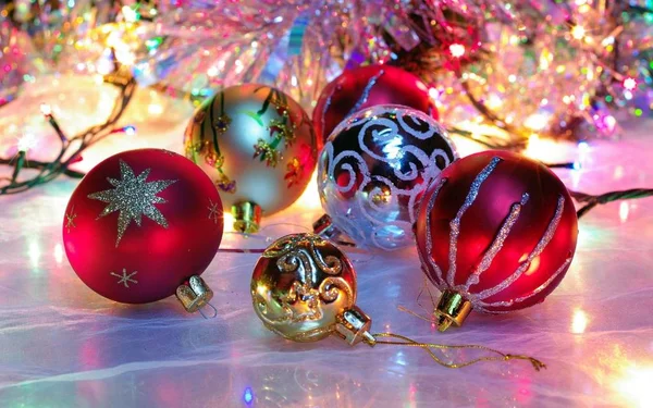Karácsonyi Játékok Fényes Gyönyörű — Stock Fotó