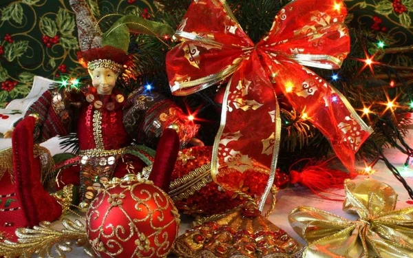 Zabawki Świąteczne Jasne Piękne — Zdjęcie stockowe