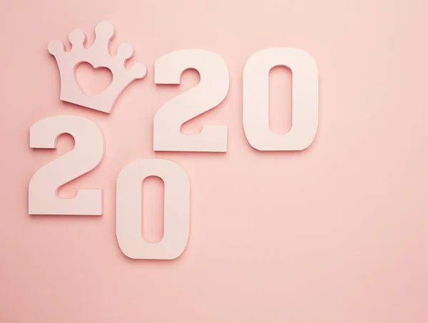 Tvůrčí Inspirace Koncepty 2020 Číslem Textu Korunou Barevném Pozadí Obchodní — Stock fotografie