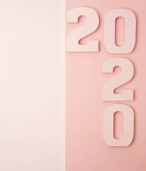 Kreative Inspirationskonzepte 2020 Mit Textzahl Und Krone Auf Dem Farbigen — Stockfoto