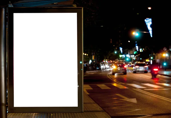 Bus Stop Advertising Display — Stock Photo, Image