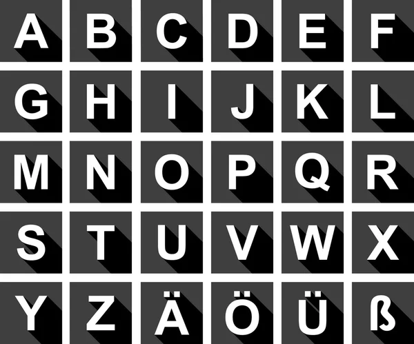 Iconset do alfabeto —  Vetores de Stock
