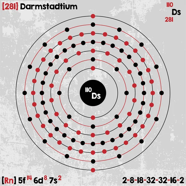 Elemento di Darmstadtium — Vettoriale Stock