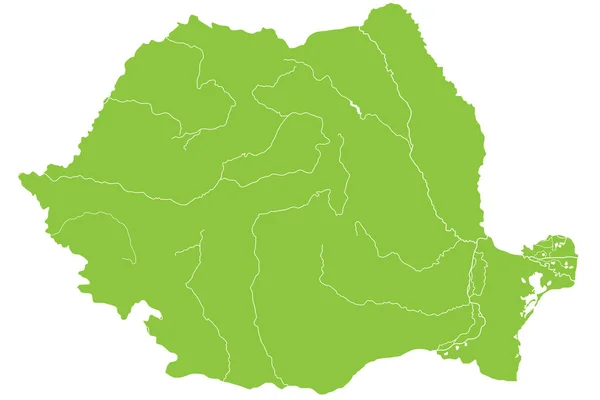 Mapa Rumunii — Wektor stockowy