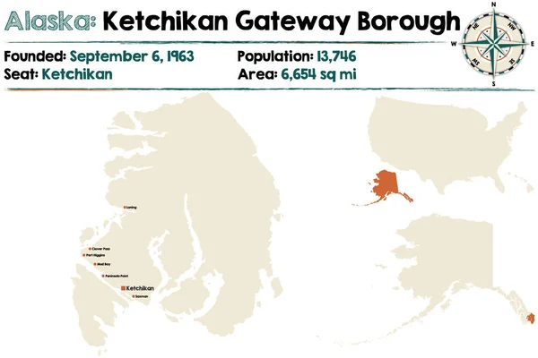Alaska: Ketchikan Gateway Borough — Archivo Imágenes Vectoriales