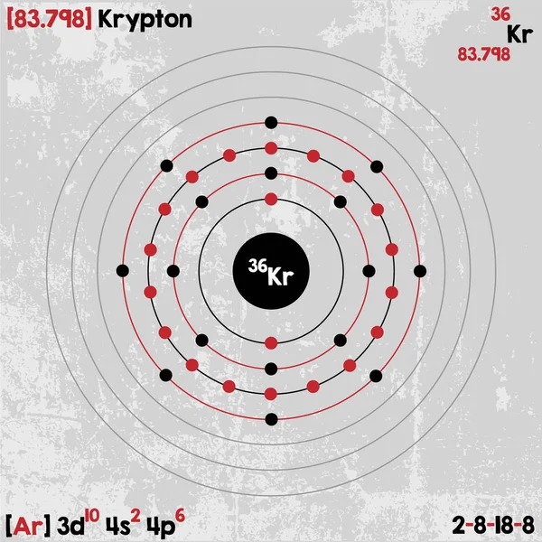 Elemento di Krypton — Vettoriale Stock