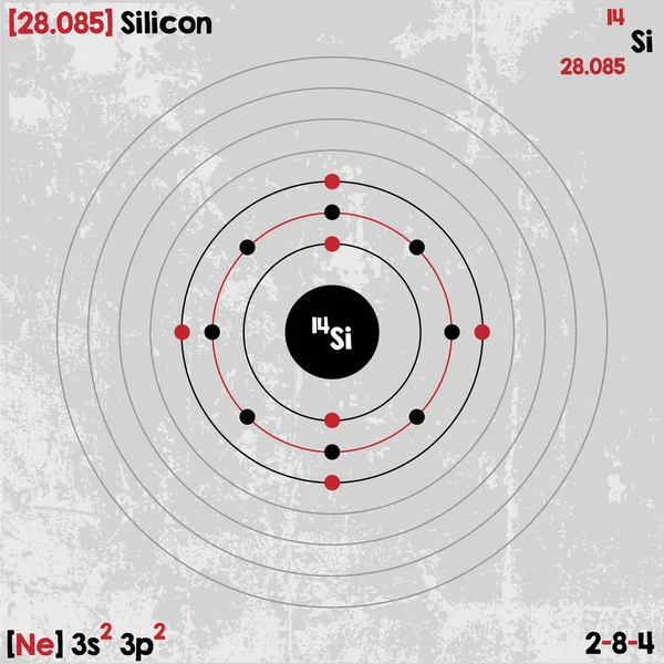 Element van silicium — Stockvector