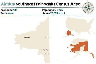 Alaska: Güneydoğu Fairbanks nüfus sayımı alanı göster