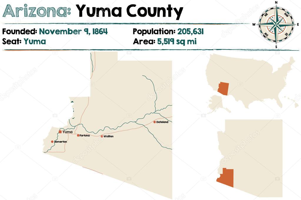 Arizona: Yuma county map
