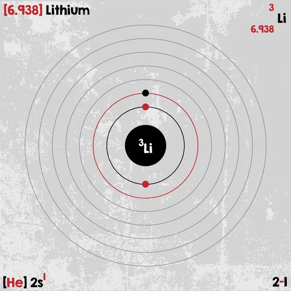 Element av litium — Stock vektor