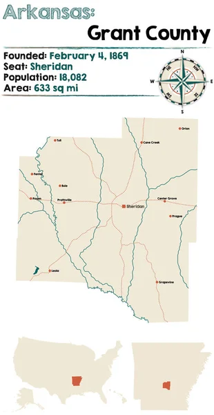 Arkansas Grant County — Stok Vektör