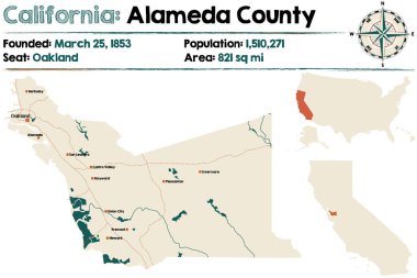 California: Alameda county harita