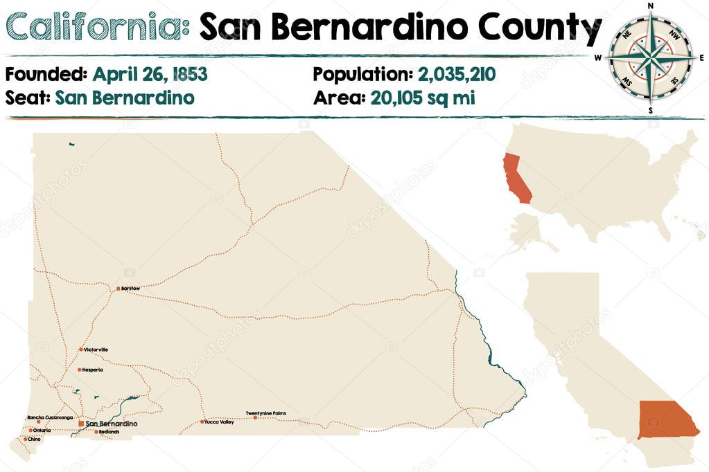 San Bernardino county in California