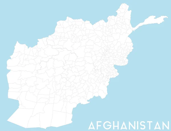 Grote Administratieve Kaart Van Staat Afghanistan — Stockvector