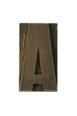 A harfi beyaz arkaplan üzerinde retro tipi.