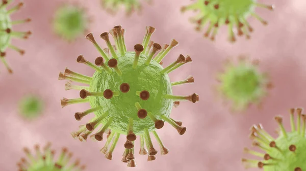 Rendering Bild Corona Virus Fåfäng — Stockfoto