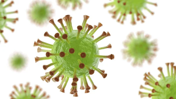 Färgglada Rendering Bild Corona Virus — Stockfoto