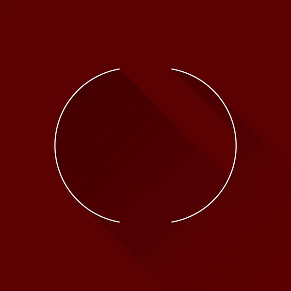 影と赤の色で幾何学的な円のアイコン — ストックベクタ