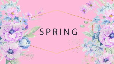 Suluboya çiçekleri. Diy düğün davetiyeleri, blog başlığı, çiçek mektupları, resim baskıları, tebrik kartları ve duvar sanatları için mükemmeller. Tekstil için güzel yazıcı kalıpları tasarlamada kullanılır..