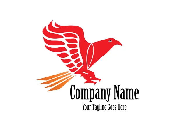 Red Eagle Logo flying in the sky