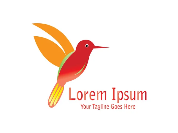 Hummingbird Logo flying in the sky. design template for business companies