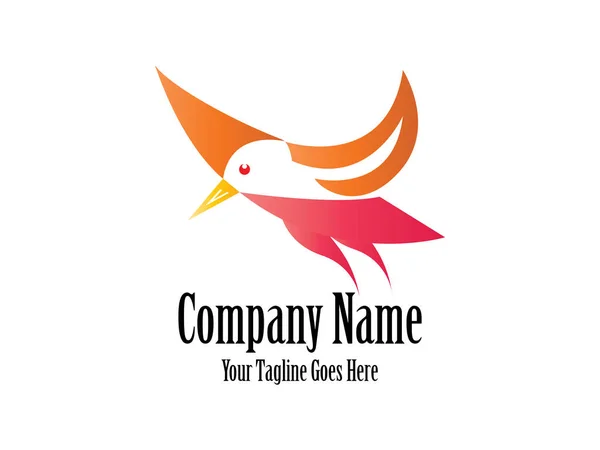 Hermosa Plantilla Diseño Aves Para Empresas Comerciales — Vector de stock