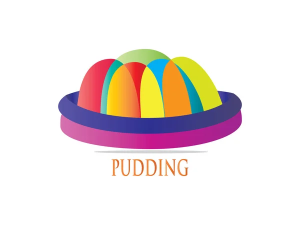 Picture of delicious pudding with a white background