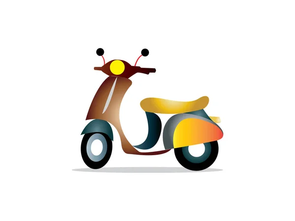 Vespa Vektör İllüstrasyonu. Scooter sembolü Lambretta Vespa vektör görüntüsü. Scooter izole vektör resmi