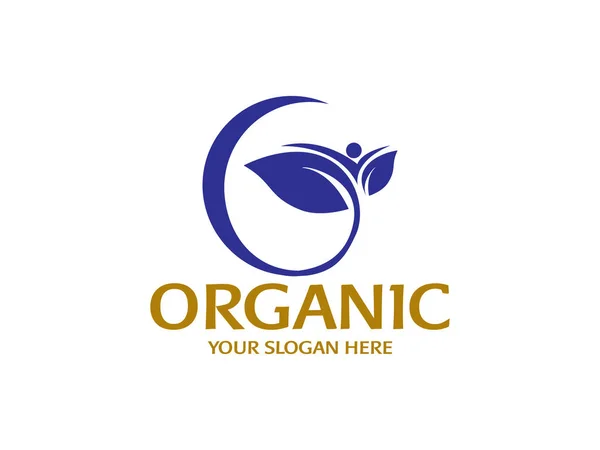 Organik yaprak logosu. Çevre yeşil yaprak logo vektörü. Doğa Logosu Yaprak Logosu Basit Ayrılma Vektörü