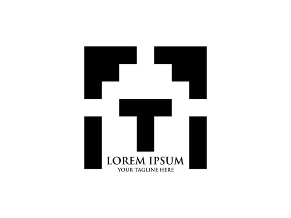 İnşaat logosu şablonu T harfi bina, ev vektör simgeleri. Ev ya da ev yapımı illüstrasyon mimari binası. Gayrimenkul ya da bina sembolü