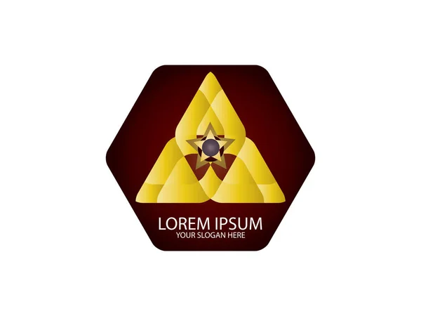 Soyut üçgen logo tasarım şablonu. Vektör soyut logo şablonu. yaratıcı logo tasarım vektörü.