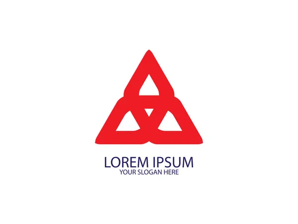 Soyut üçgen logo tasarım şablonu. Vektör soyut logo şablonu. yaratıcı logo tasarım vektörü.