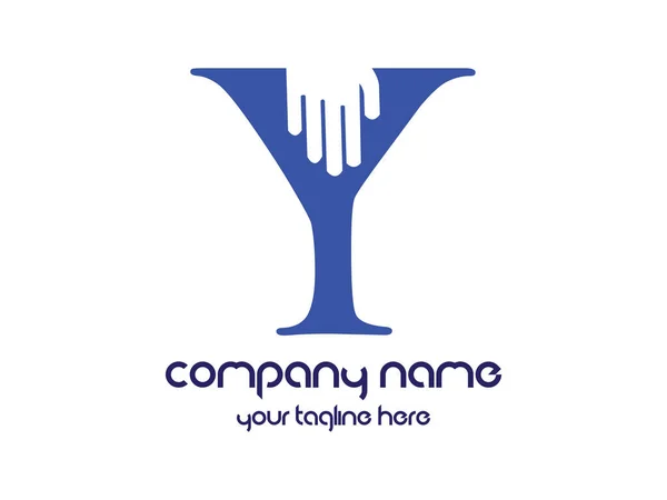 İlk harf Y simgesi tasarımı stok çizimi. Parmak bakımı çözüm harfi Y vektör resmi. Y harfi parmak logosu tasarımı.