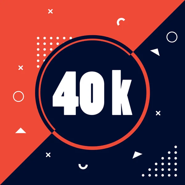 Memphis tarzında 40k takip eden tasarım vektörü