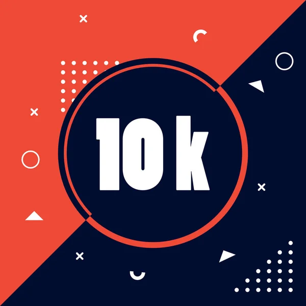 Memphis tarzında 10k takip eden tasarım vektörü