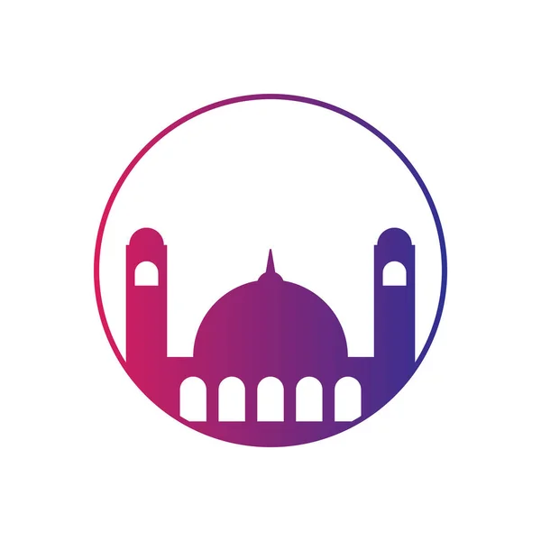 Moschee Vektor Grafiken Islam Illustration Religion Farbverlauf Der Moschee — Stockvektor