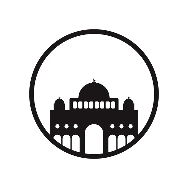 Moschee Ikone Design Vorlage Moschee Vektorsilhouette Der Moschee — Stockvektor