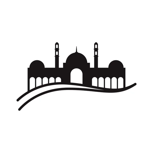 Moschee Ikone Design Vorlage Moschee Vektorsilhouette Der Moschee — Stockvektor