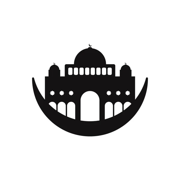 Cami ikonu tasarımı camii şablonu. Cami vektör silueti