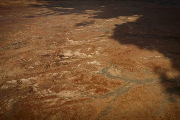 Kati Thanda-Lake Eyre Salt Flats outback Australia Meridional fotografía aérea en verano — Foto de Stock