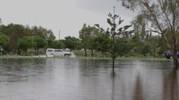 Gold Coast Queensland Australia Febbraio 2020 Acque Allagate Presso Laghi — Video Stock