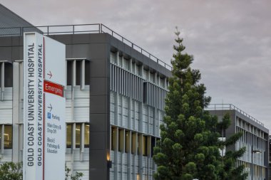 Gold Coast, Avustralya - 8 Mart 2020: Gold Coast University Hospital Coronavirus Karantina Merkezi Avustralya