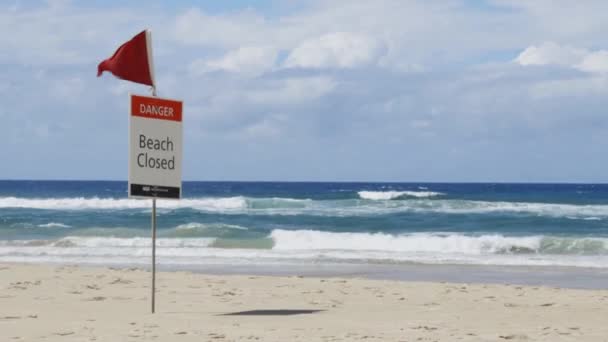 Surfers Paradise Australia Abril 2020 Playa Cerrada Virus Covid Playa — Vídeo de stock