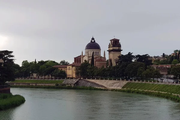 Historic Building on the bank of the river in Verona