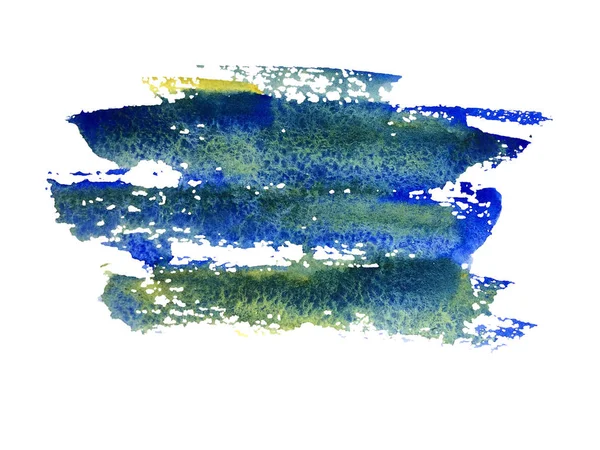 Przepływ niebiesko-zielonej farby — Zdjęcie stockowe