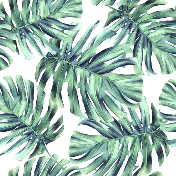 Thicket leaves monster seamless pattern