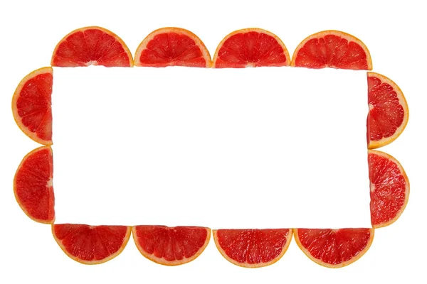 Slice of grapefruit isolated — Stock Photo, Image