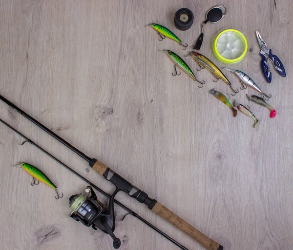 Material y accesorios de pesca . — Foto de Stock