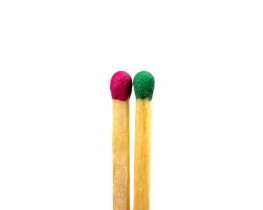 Beyaz bir arka plan üzerinde farklı renkleri maç. soyut vizyon farklı, benzersiz Kişilik kalabalık dışarı ayakta olabileceği gibi.